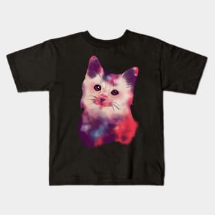 Cute Galactic Cat Space Exploration Kitten Kids T-Shirt